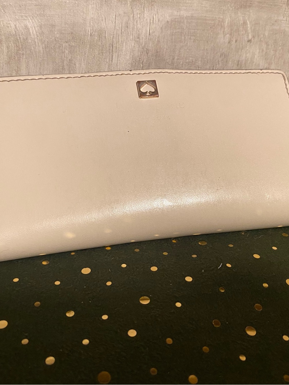 REHAB: Well-loved Kate Spade Cream Leather Wallet - Soft Cream